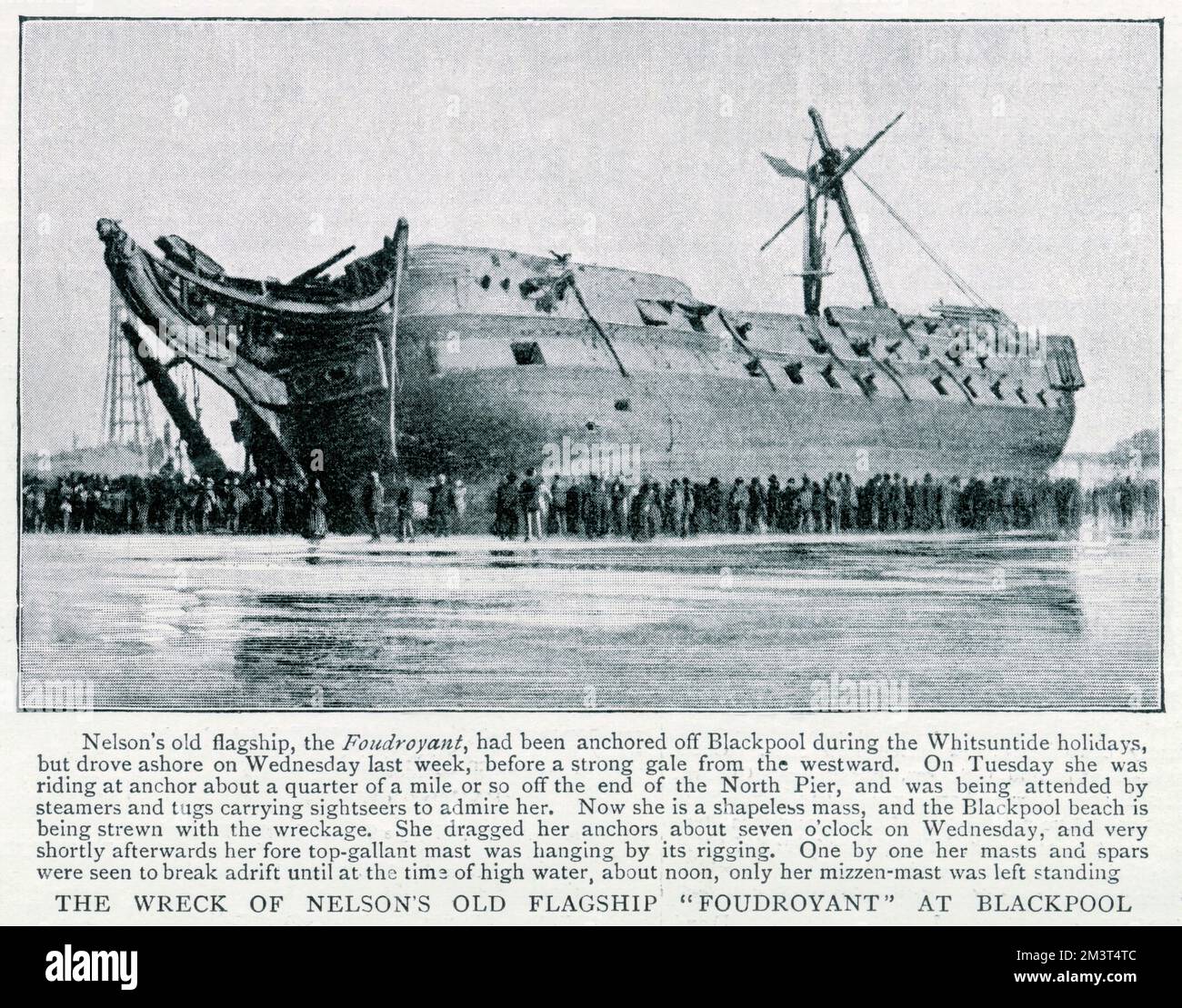 L'HMS Foudroyant - in perla a Blackpool. Foto Stock
