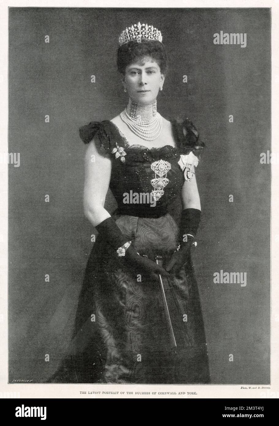 Duchessa di York (1867 - 1953), poi la regina Maria consorte, indossando abiti lutto nero per la defunto regina Vittoria che morì il mese prima. Foto Stock