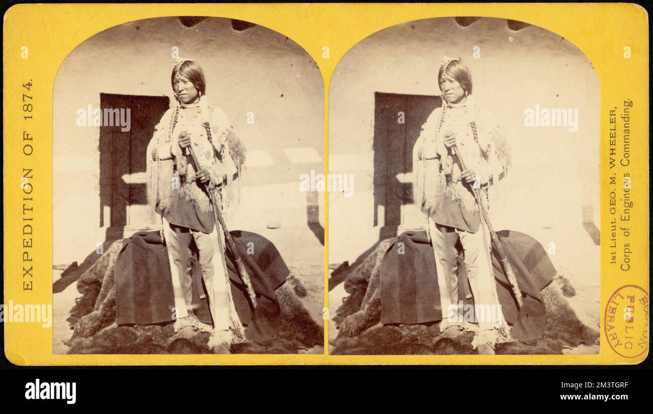 Shee-zah-nan-tan, Jicarilla Apache Brave ,. Fotografie dell'Occidente americano Foto Stock