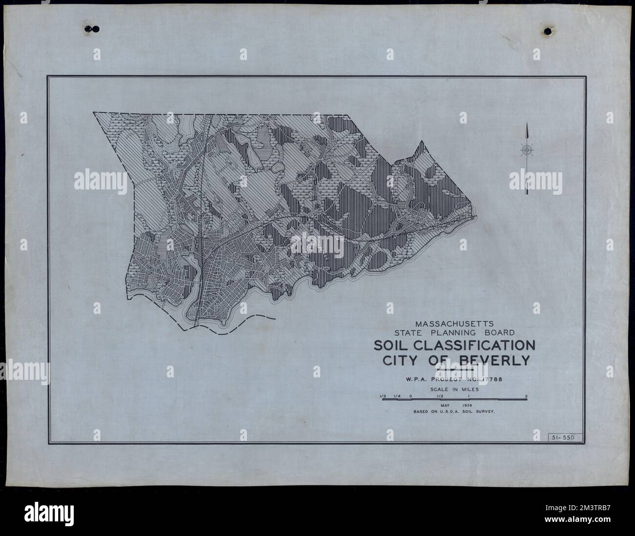Classificazione del suolo Città di Beverly , strade, città, mappatura dell'uso del suolo, mappatura del suolo, Stati Uniti. Works Progress Administration, Stati Uniti. Amministrazione dei progetti di lavoro. Massachusetts. Consiglio di pianificazione statale Foto Stock