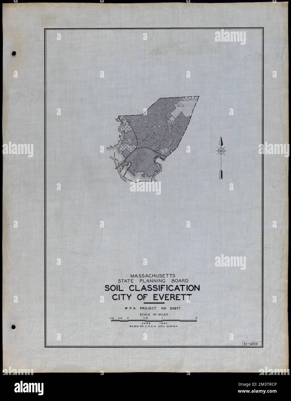 Classificazione del suolo Città di Everett , strade, città, mappatura dell'uso del suolo, mappatura del suolo, Stati Uniti. Works Progress Administration, Stati Uniti. Amministrazione dei progetti di lavoro. Massachusetts. Consiglio di pianificazione statale Foto Stock
