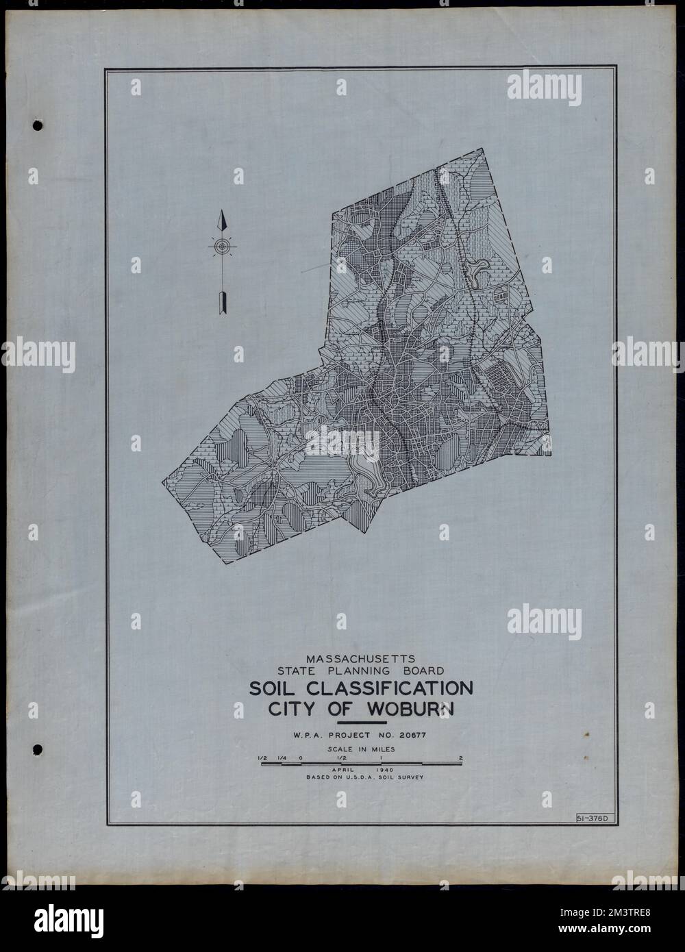 Classificazione del suolo Città di Woburn , strade, città, mappatura dell'uso del suolo, mappatura del suolo, Stati Uniti. Works Progress Administration, Stati Uniti. Amministrazione dei progetti di lavoro. Massachusetts. Consiglio di pianificazione statale Foto Stock
