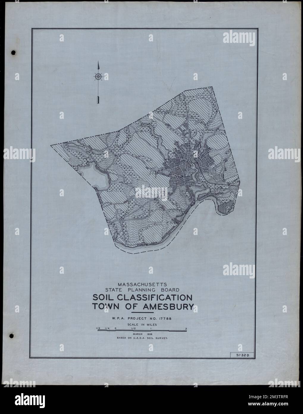 Classificazione del suolo Città di Amesbury , strade, città, mappatura dell'uso del suolo, mappatura del suolo, Stati Uniti. Works Progress Administration, Stati Uniti. Amministrazione dei progetti di lavoro. Massachusetts. Consiglio di pianificazione statale Foto Stock