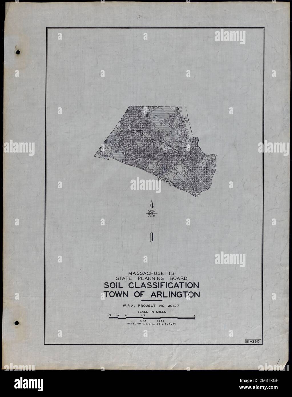 Classificazione del suolo Città di Arlington , strade, città, mappatura dell'uso del suolo, mappatura del suolo, Stati Uniti. Works Progress Administration, Stati Uniti. Amministrazione dei progetti di lavoro. Massachusetts. Consiglio di pianificazione statale Foto Stock