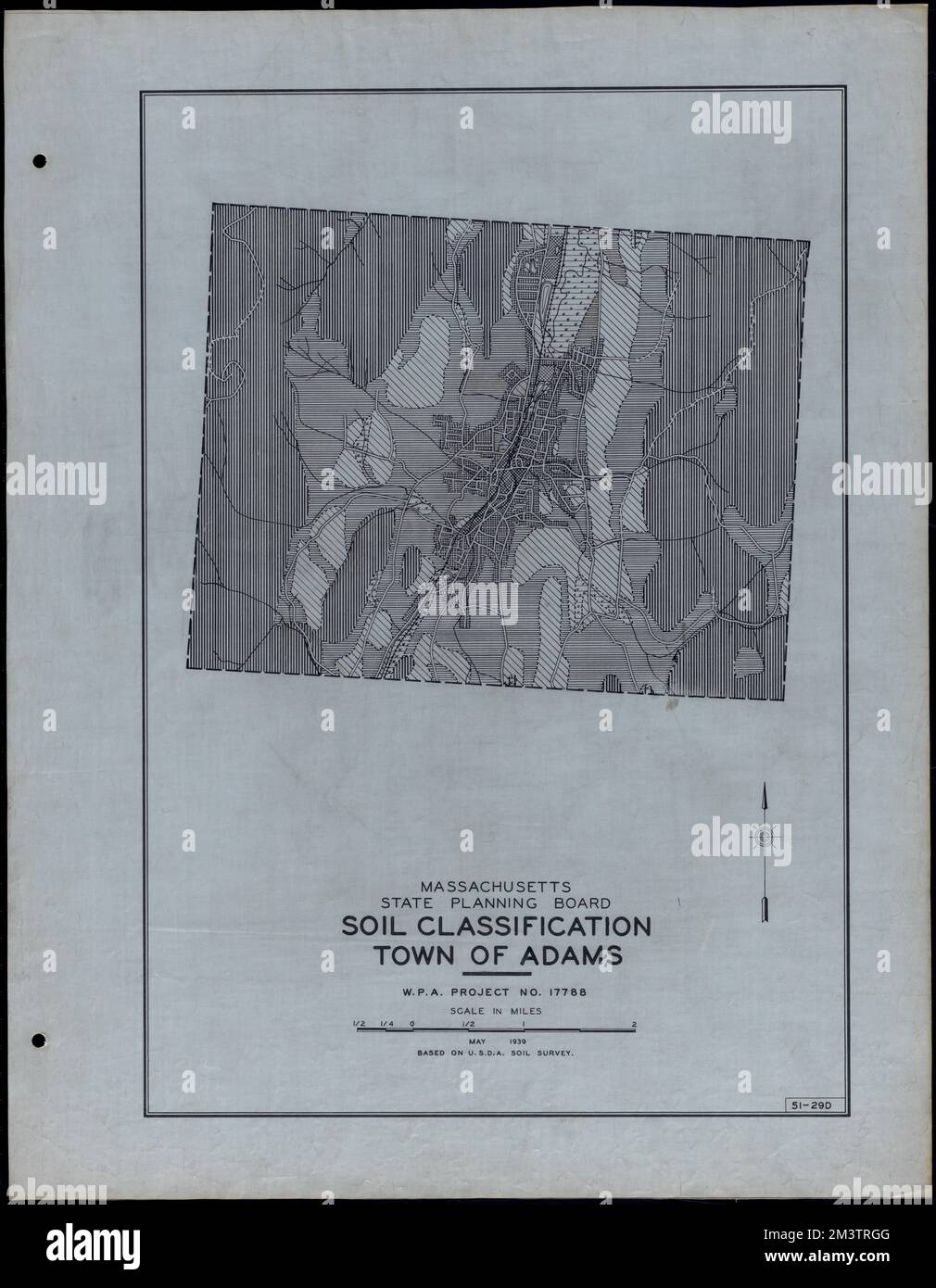 Classificazione del suolo Città di Adams , strade, città, cartografia dell'uso del suolo, cartografia del suolo, Stati Uniti. Works Progress Administration, Stati Uniti. Amministrazione dei progetti di lavoro. Massachusetts. Consiglio di pianificazione statale Foto Stock