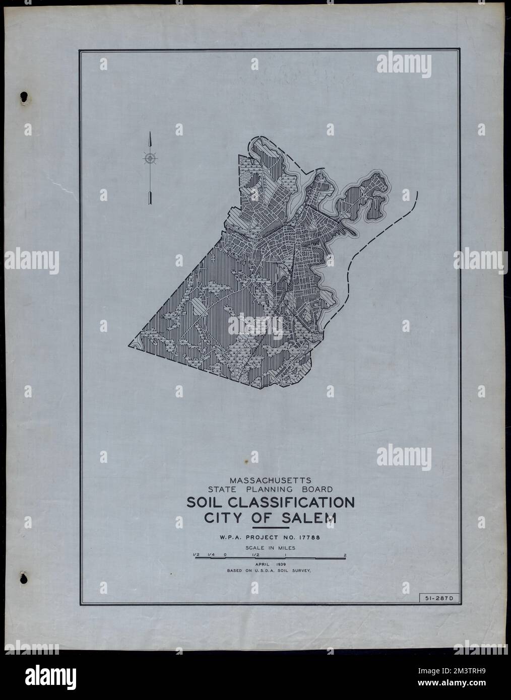 Classificazione del suolo Città di Salem , strade, città, cartografia dell'uso del suolo, cartografia del suolo, Stati Uniti. Works Progress Administration, Stati Uniti. Amministrazione dei progetti di lavoro. Massachusetts. Consiglio di pianificazione statale Foto Stock