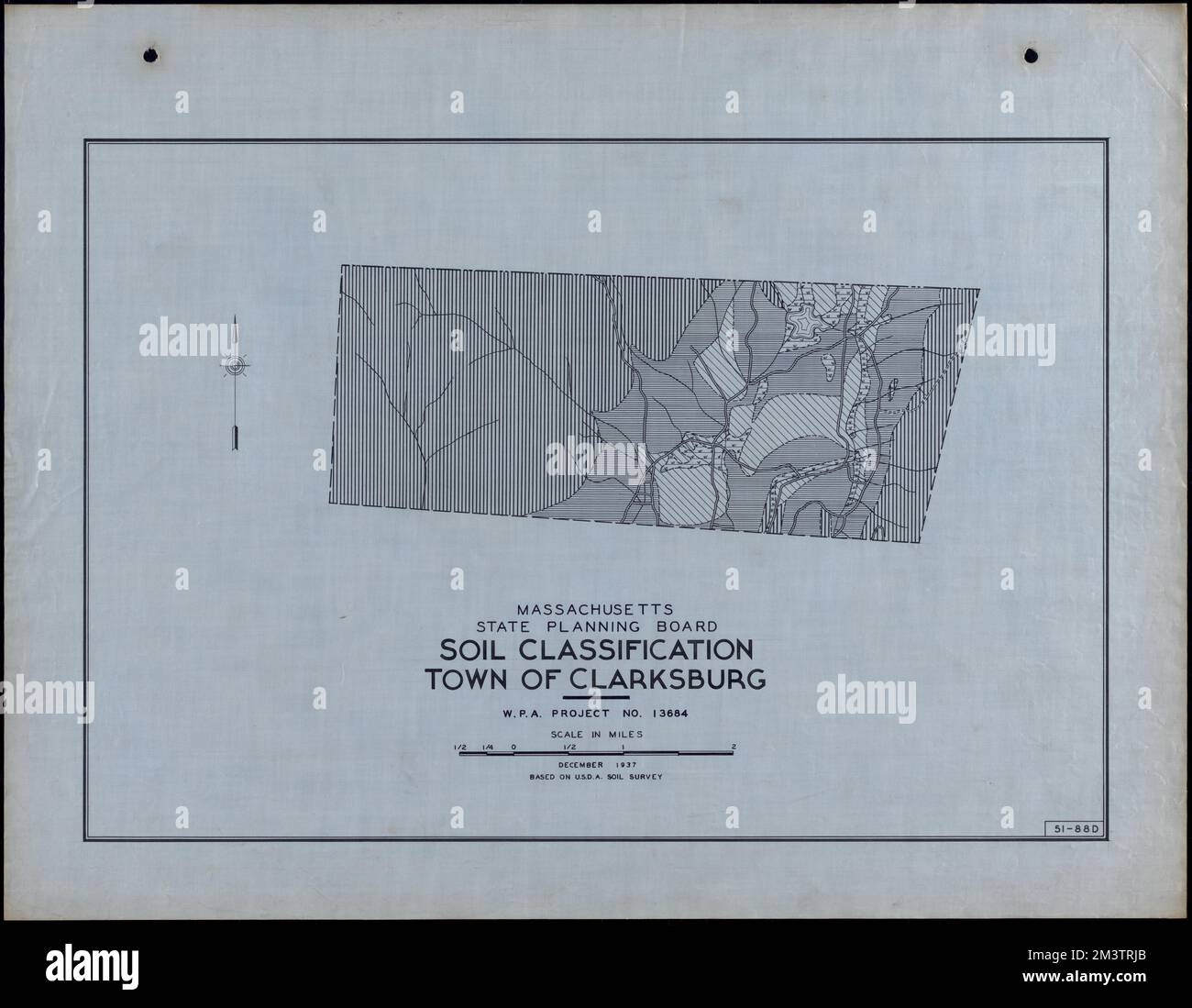 Classificazione del suolo Città di Clarksburg , strade, città, mappatura dell'uso del suolo, mappatura del suolo, Stati Uniti. Works Progress Administration, Stati Uniti. Amministrazione dei progetti di lavoro. Massachusetts. Consiglio di pianificazione statale Foto Stock