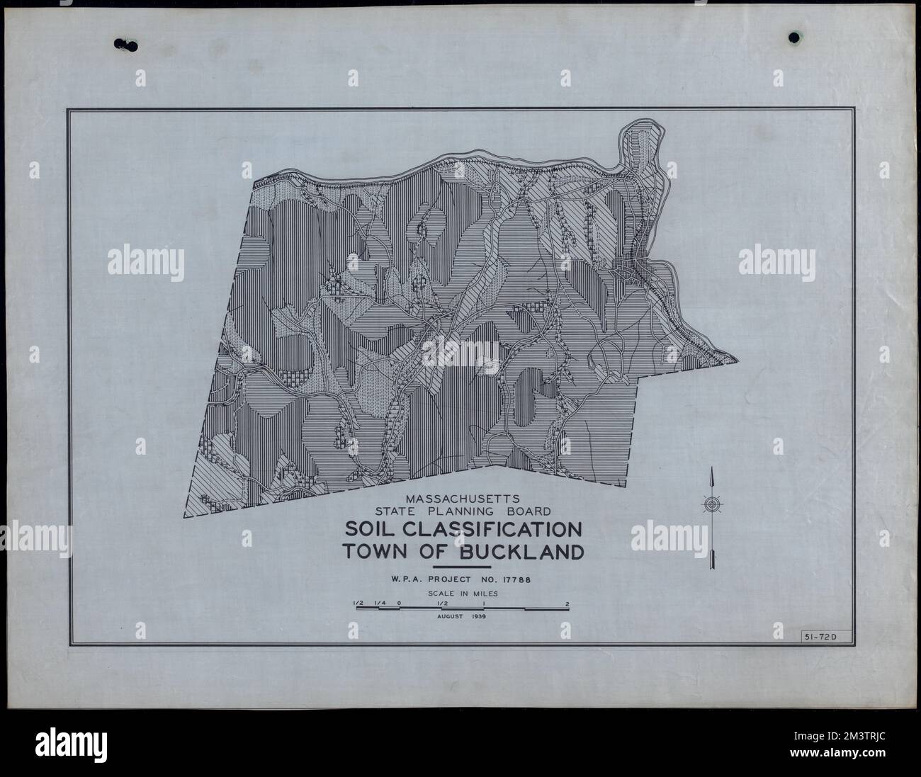 Classificazione del suolo Città di Buckland , strade, città, cartografia dell'uso del suolo, cartografia del suolo, Stati Uniti. Works Progress Administration, Stati Uniti. Amministrazione dei progetti di lavoro. Massachusetts. Consiglio di pianificazione statale Foto Stock