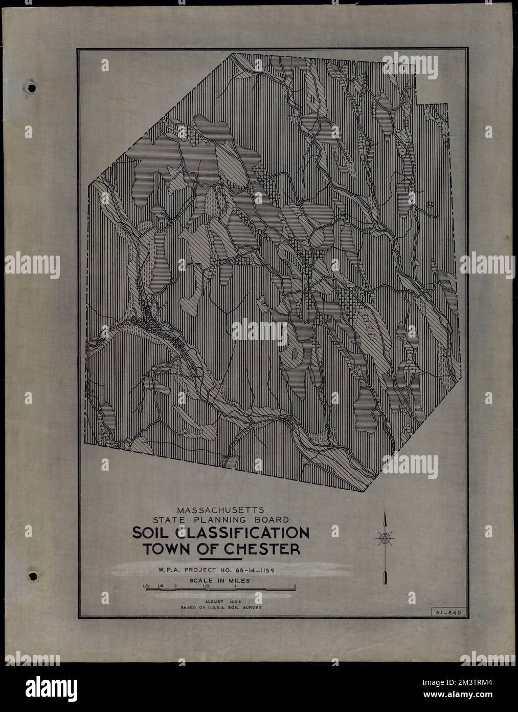 Classificazione del suolo Città di Chester , strade, città, mappatura dell'uso del suolo, mappatura del suolo, Stati Uniti. Works Progress Administration, Stati Uniti. Amministrazione dei progetti di lavoro. Massachusetts. Consiglio di pianificazione statale Foto Stock