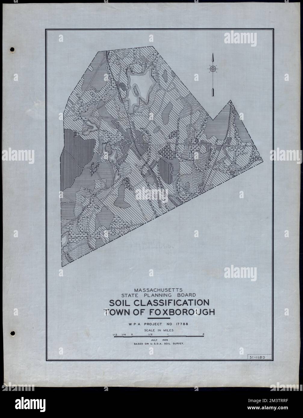 Classificazione del suolo Città di Foxborough , strade, città, mappatura dell'uso del suolo, mappatura del suolo, Stati Uniti. Works Progress Administration, Stati Uniti. Amministrazione dei progetti di lavoro. Massachusetts. Consiglio di pianificazione statale Foto Stock