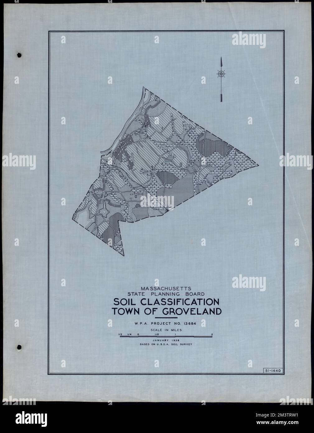 Classificazione del suolo Città di Groveland , strade, città, cartografia dell'uso del suolo, cartografia del suolo, Stati Uniti. Works Progress Administration, Stati Uniti. Amministrazione dei progetti di lavoro. Massachusetts. Consiglio di pianificazione statale Foto Stock