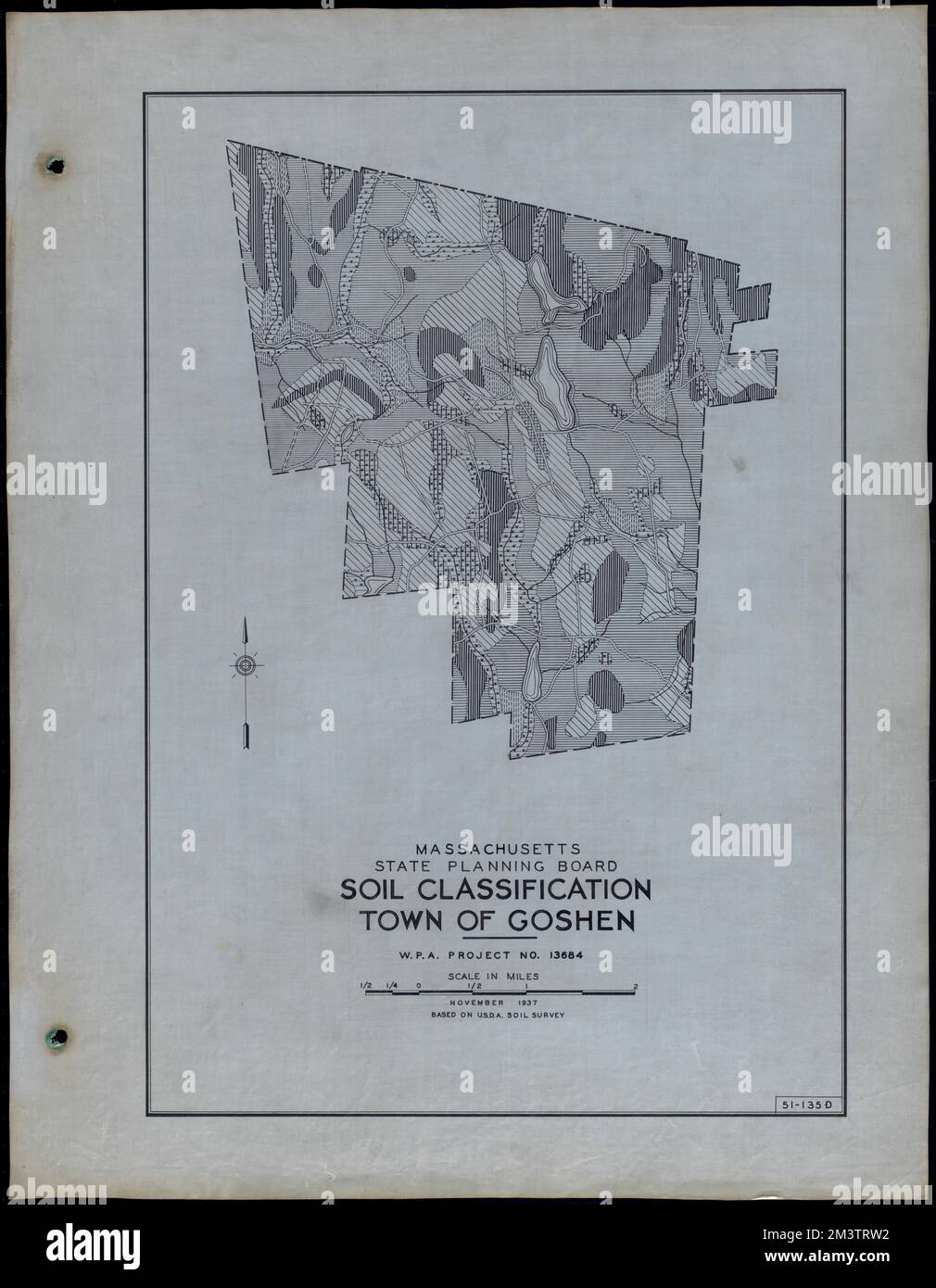Classificazione del suolo Città di Goshen , strade, città, cartografia dell'uso del suolo, cartografia del suolo, Stati Uniti. Works Progress Administration, Stati Uniti. Amministrazione dei progetti di lavoro. Massachusetts. Consiglio di pianificazione statale Foto Stock
