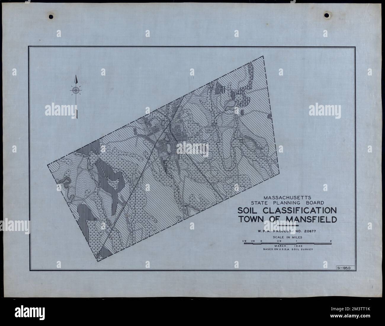 Classificazione del suolo Città di Mansfield , strade, città, cartografia dell'uso del suolo, cartografia del suolo, Stati Uniti. Works Progress Administration, Stati Uniti. Amministrazione dei progetti di lavoro. Massachusetts. Consiglio di pianificazione statale Foto Stock