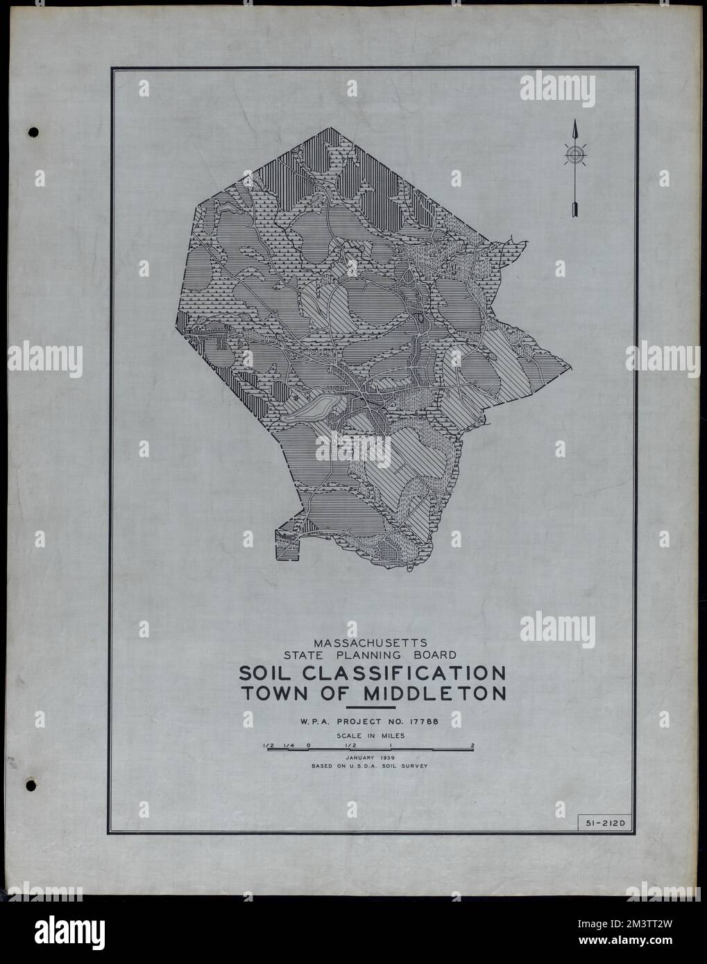Classificazione del suolo Città di Middleton , strade, città, cartografia dell'uso del suolo, cartografia del suolo, Stati Uniti. Works Progress Administration, Stati Uniti. Amministrazione dei progetti di lavoro. Massachusetts. Consiglio di pianificazione statale Foto Stock