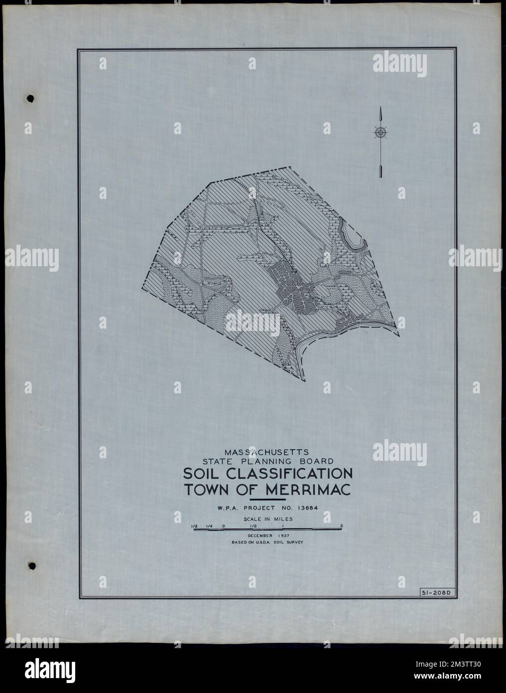 Classificazione del suolo Città di Merrimac , strade, città, cartografia dell'uso del suolo, cartografia del suolo, Stati Uniti. Works Progress Administration, Stati Uniti. Amministrazione dei progetti di lavoro. Massachusetts. Consiglio di pianificazione statale Foto Stock