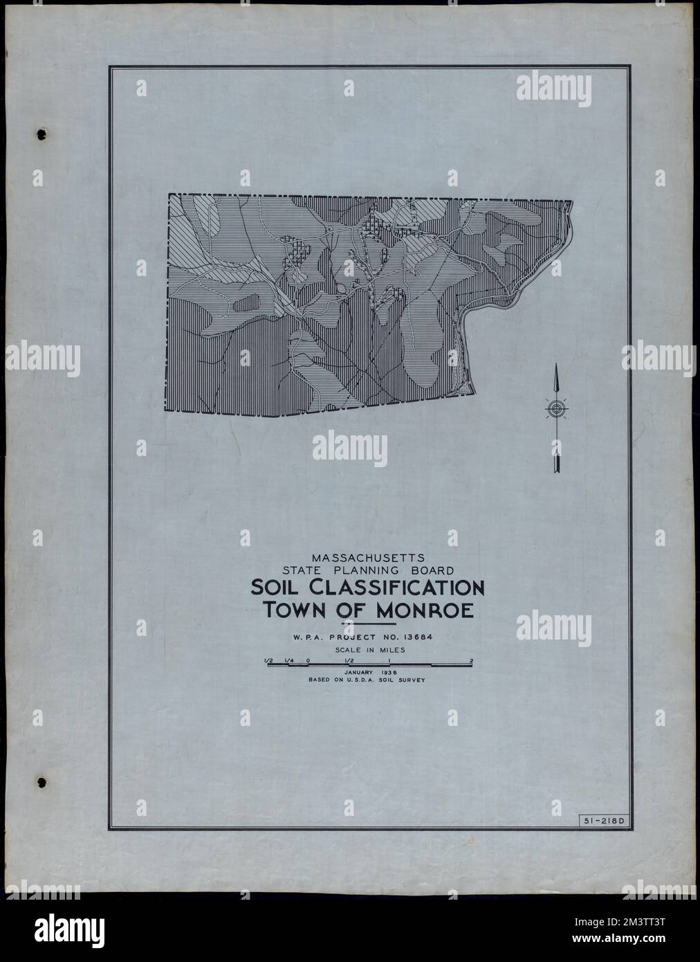 Classificazione del suolo Città di Monroe , strade, città, cartografia dell'uso del suolo, cartografia del suolo, Stati Uniti. Works Progress Administration, Stati Uniti. Amministrazione dei progetti di lavoro. Massachusetts. Consiglio di pianificazione statale Foto Stock