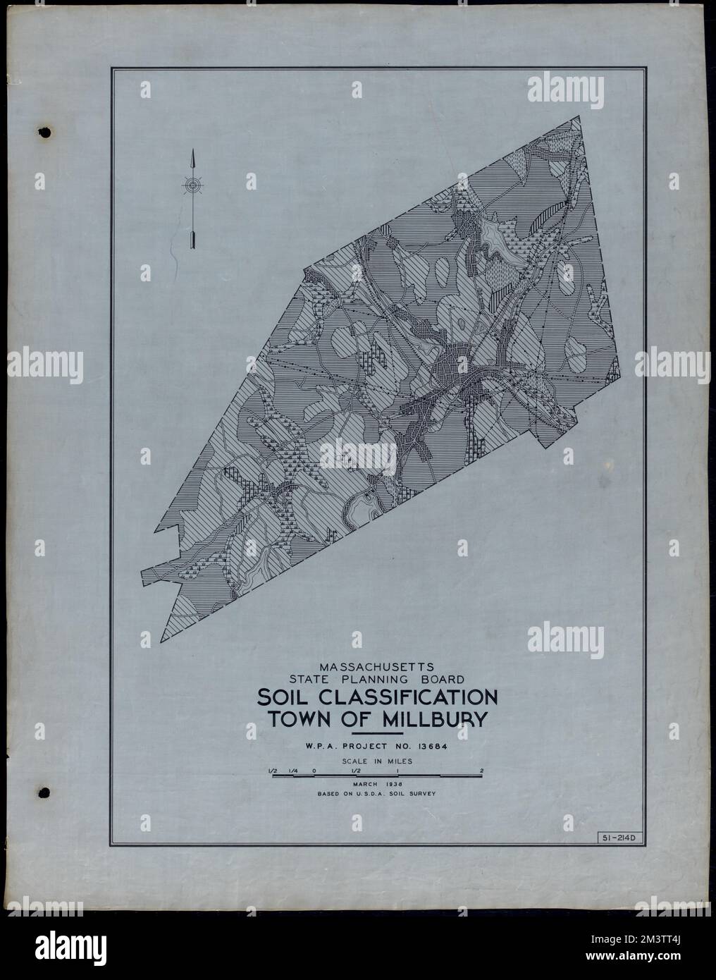 Classificazione del suolo Città di Millbury , strade, città, mappatura dell'uso del suolo, mappatura del suolo, Stati Uniti. Works Progress Administration, Stati Uniti. Amministrazione dei progetti di lavoro. Massachusetts. Consiglio di pianificazione statale Foto Stock