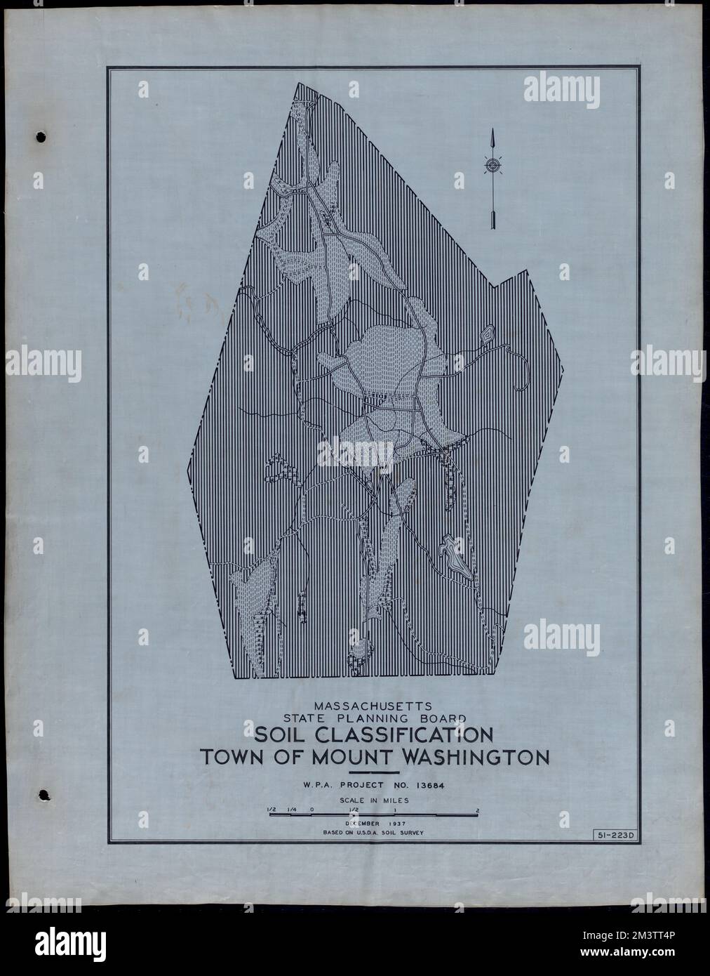 Classificazione del suolo Città del Monte Washington , strade, città, mappatura dell'uso del suolo, mappatura del suolo, Stati Uniti. Works Progress Administration, Stati Uniti. Amministrazione dei progetti di lavoro. Massachusetts. Consiglio di pianificazione statale Foto Stock