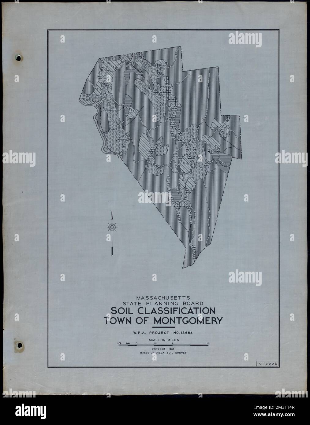 Classificazione del suolo Città di Montgomery , strade, città, cartografia dell'uso del suolo, cartografia del suolo, Stati Uniti. Works Progress Administration, Stati Uniti. Amministrazione dei progetti di lavoro. Massachusetts. Consiglio di pianificazione statale Foto Stock