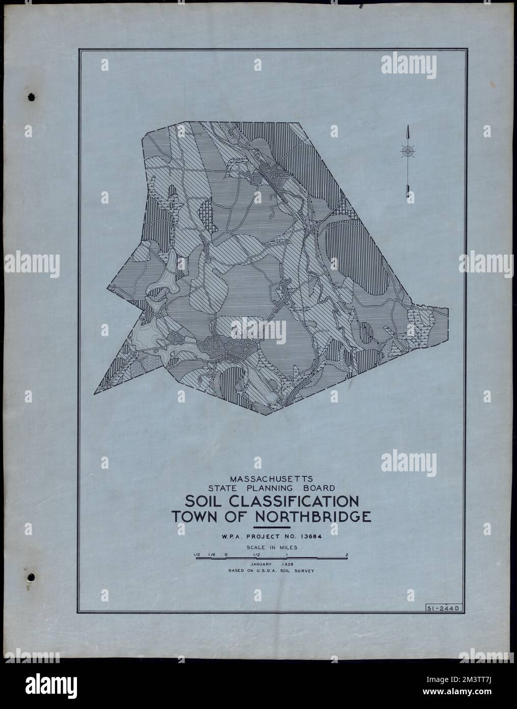 Classificazione del suolo Città di Northbridge , strade, città, mappatura dell'uso del suolo, mappatura del suolo, Stati Uniti. Works Progress Administration, Stati Uniti. Amministrazione dei progetti di lavoro. Massachusetts. Consiglio di pianificazione statale Foto Stock