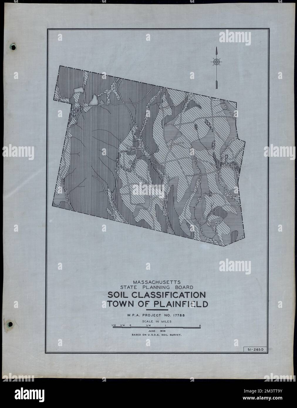 Classificazione del suolo Città di Plainfield , strade, città, mappatura dell'uso del suolo, mappatura del suolo, Stati Uniti. Works Progress Administration, Stati Uniti. Amministrazione dei progetti di lavoro. Massachusetts. Consiglio di pianificazione statale Foto Stock