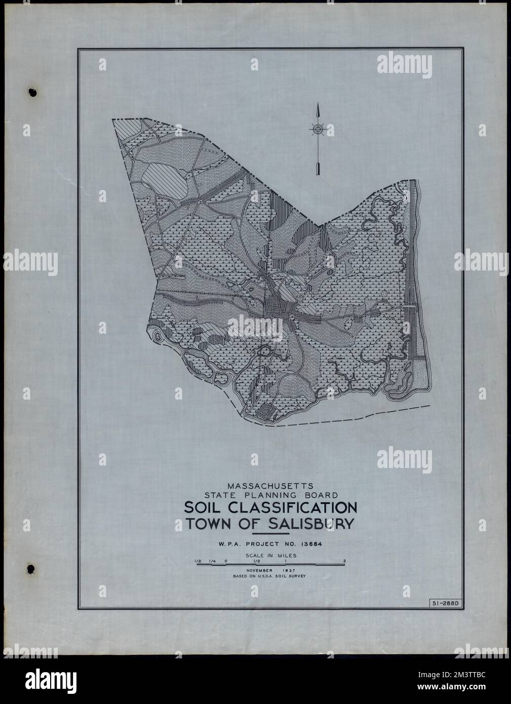 Classificazione del suolo Città di Salisbury , strade, città, cartografia dell'uso del suolo, cartografia del suolo, Stati Uniti. Works Progress Administration, Stati Uniti. Amministrazione dei progetti di lavoro. Massachusetts. Consiglio di pianificazione statale Foto Stock