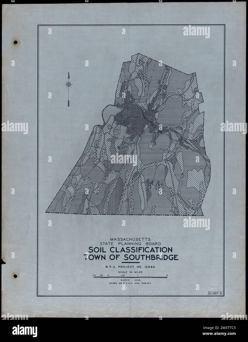 Classificazione del suolo Città di Southbridge , strade, città, mappatura dell'uso del suolo, mappatura del suolo, Stati Uniti. Works Progress Administration, Stati Uniti. Amministrazione dei progetti di lavoro. Massachusetts. Consiglio di pianificazione statale Foto Stock