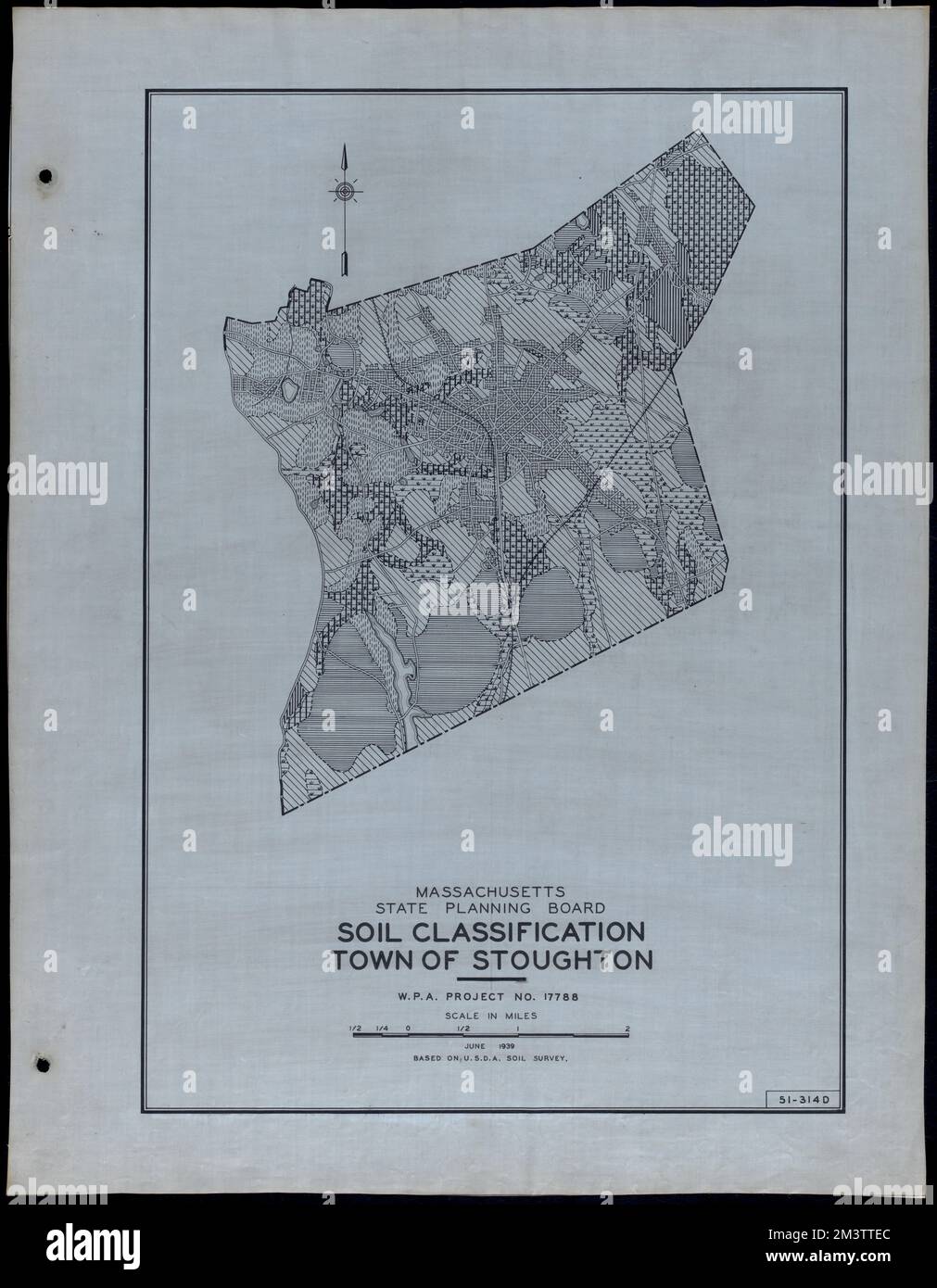 Classificazione del suolo Città di Stoughton , strade, città, mappatura dell'uso del suolo, mappatura del suolo, Stati Uniti. Works Progress Administration, Stati Uniti. Amministrazione dei progetti di lavoro. Massachusetts. Consiglio di pianificazione statale Foto Stock