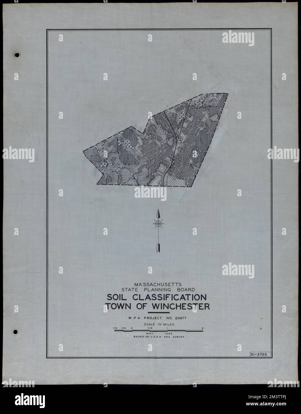 Classificazione del suolo Città di Winchester , strade, città, mappatura dell'uso del suolo, mappatura del suolo, Stati Uniti. Works Progress Administration, Stati Uniti. Amministrazione dei progetti di lavoro. Massachusetts. Consiglio di pianificazione statale Foto Stock
