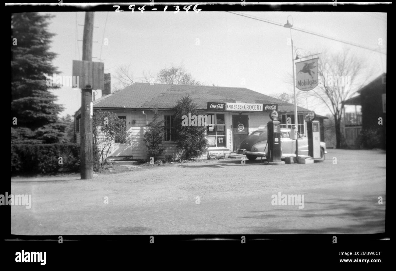 South Street #1346 , stazioni di servizio per automobili, negozi di alimentari. Collezione edham Building Foto Stock
