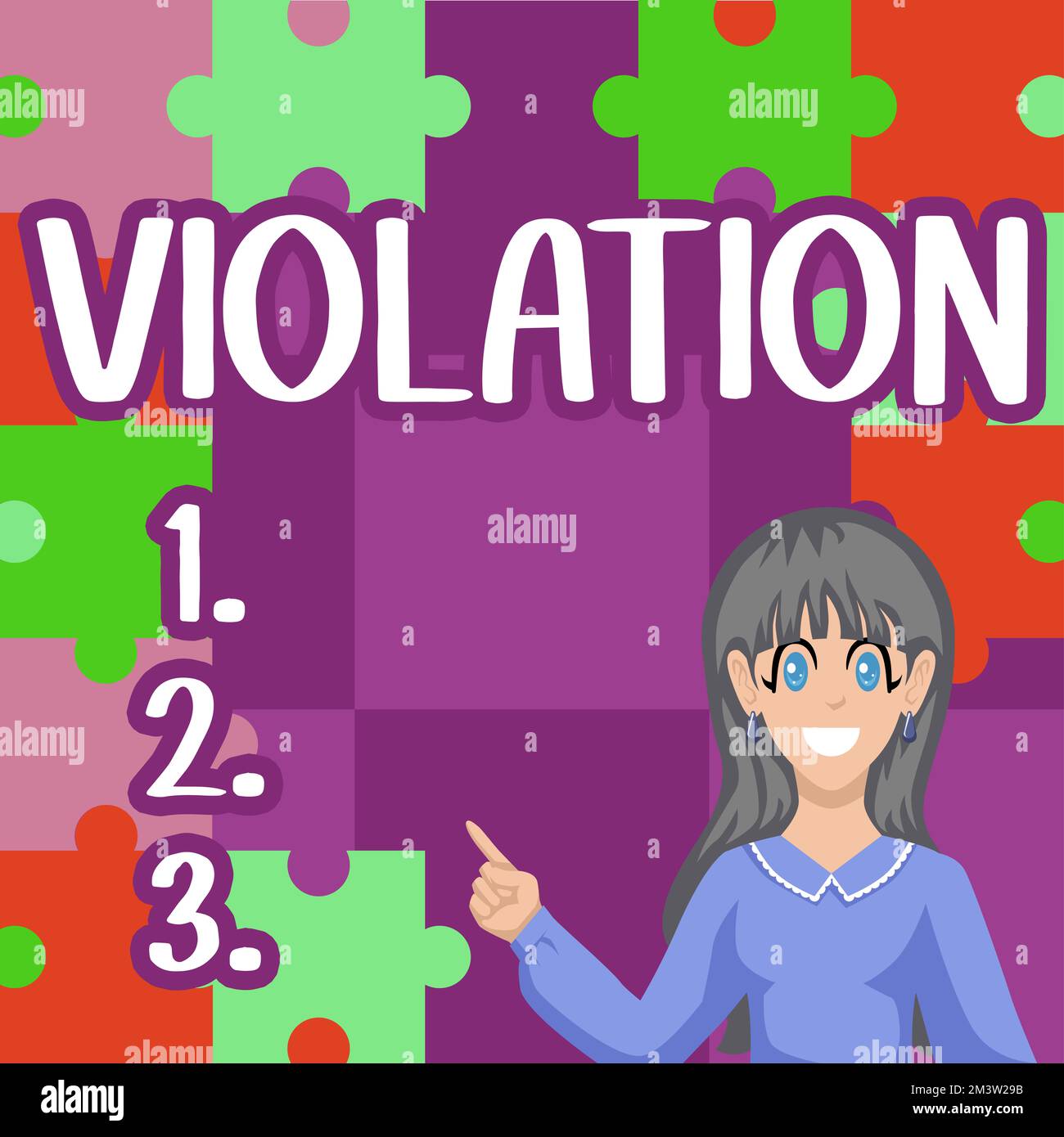 Violazione concettuale della visualizzazione. Foto concettuale violazione di norme o leggi stabilite Foto Stock