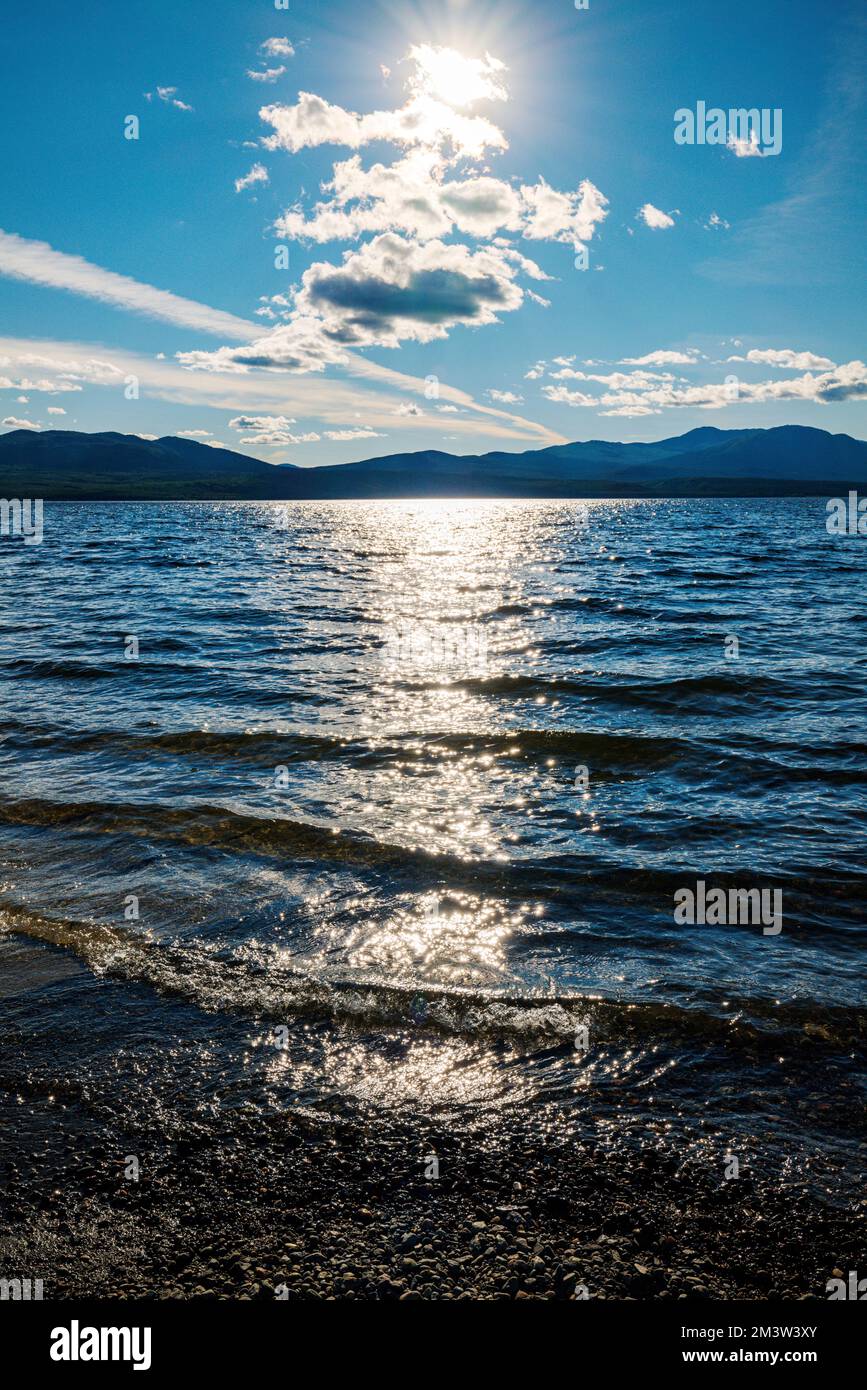 Lago Tutshi; Columbia Britannica; Canada Foto Stock