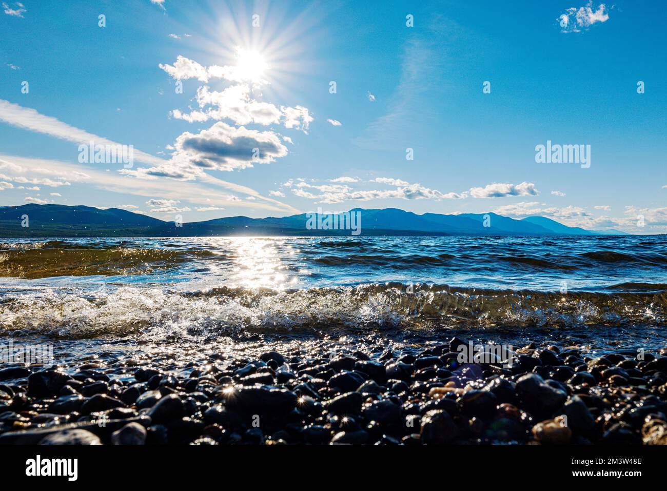 Lago Tutshi; Columbia Britannica; Canada Foto Stock