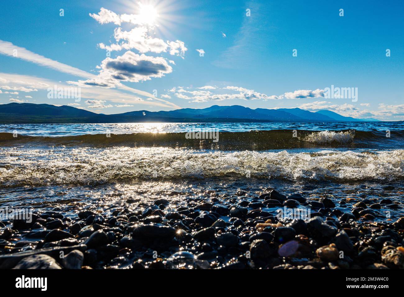 Lago Tutshi; Columbia Britannica; Canada Foto Stock