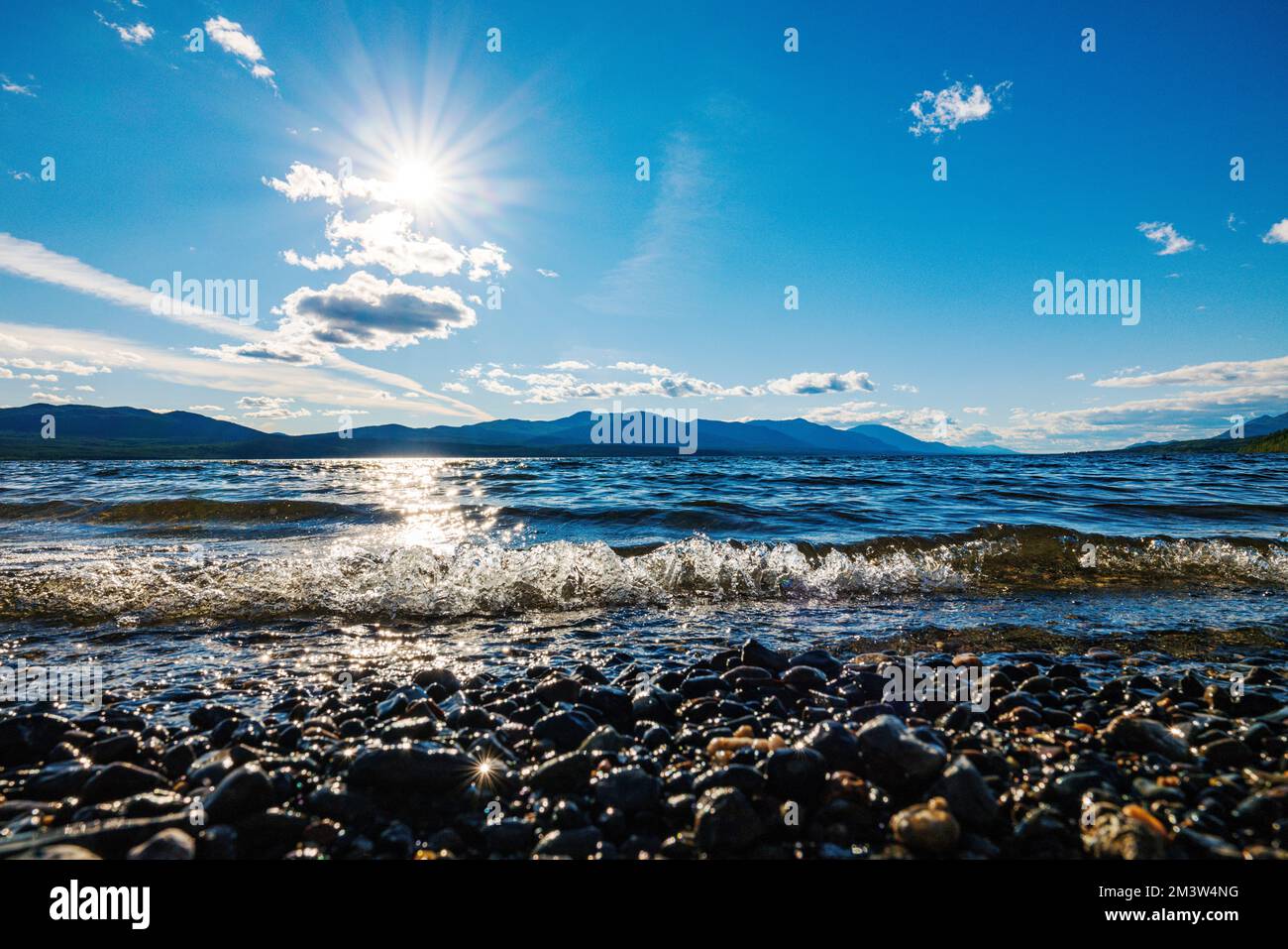 Lago Tutshi; Columbia Britannica; Canada Foto Stock