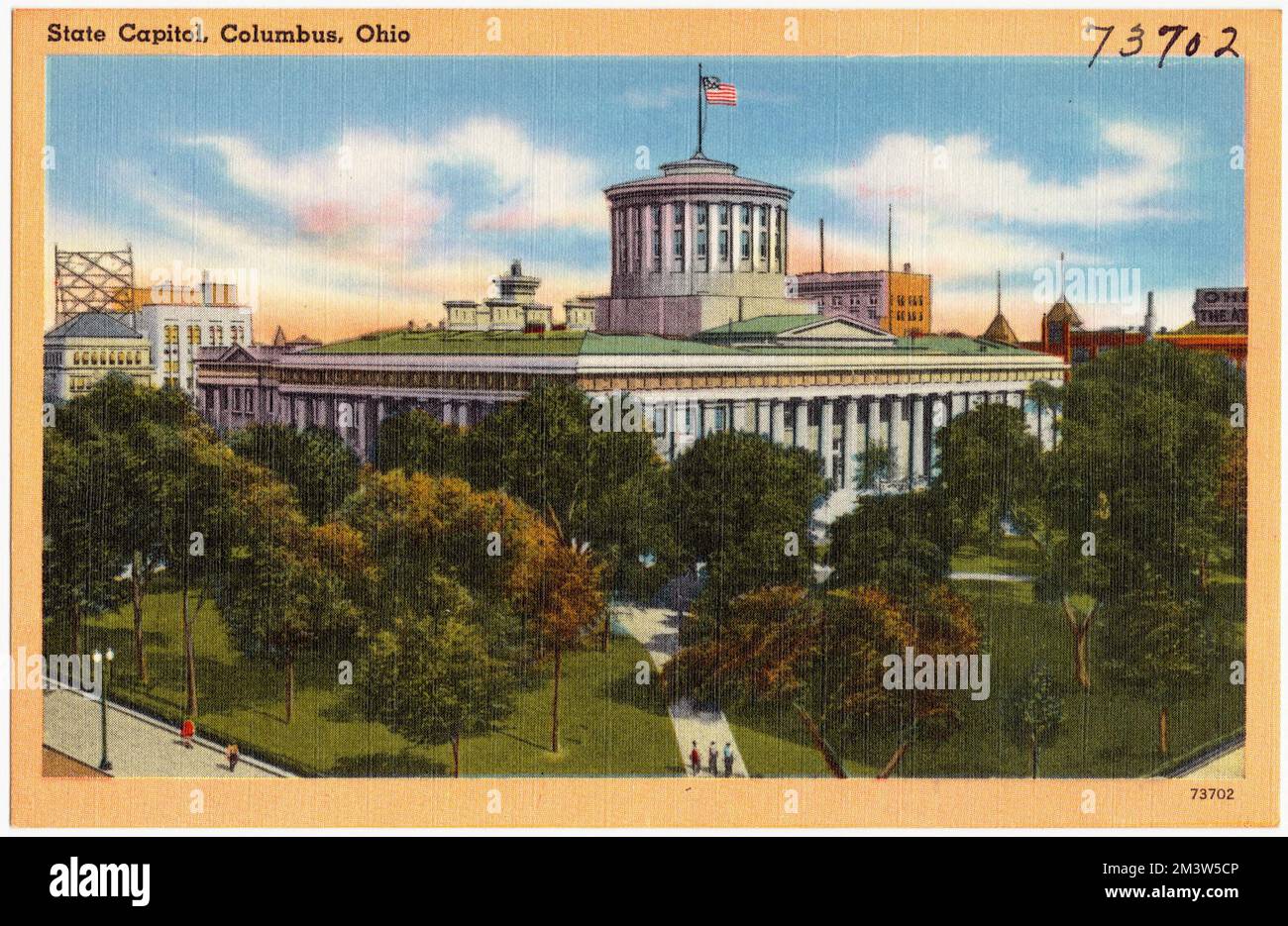 State Capitol, Columbus, Ohio, Capitols, Tichnor Brothers Collection, Cartoline degli Stati Uniti Foto Stock