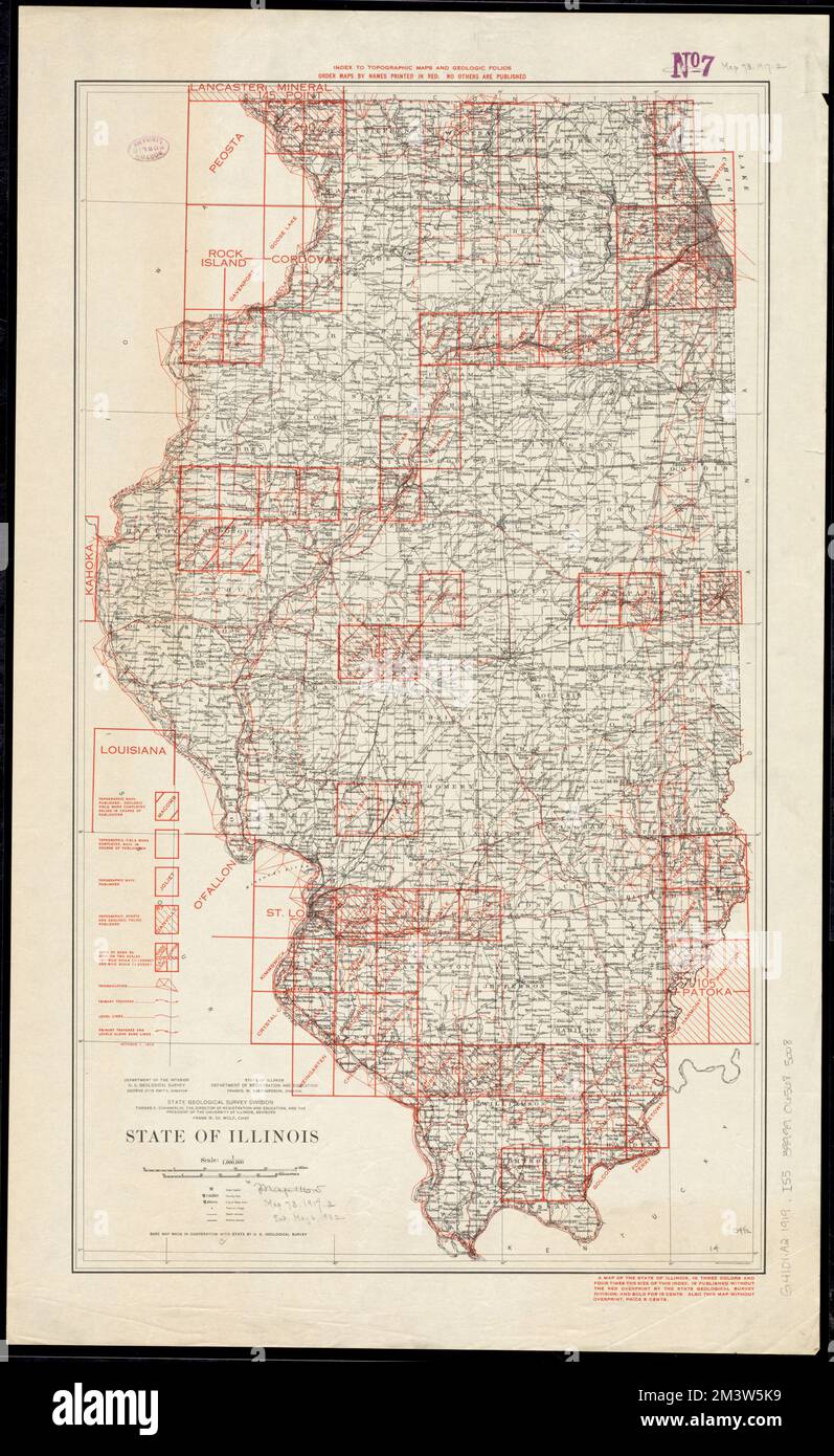 Stato dell'Illinois , Illinois, Mappe Norman B. Leventhal Map Center Collection Foto Stock Stato dell'Illinois , Illinois, Mappe Norman B. Leventhal Map Center Collection Foto Stock
