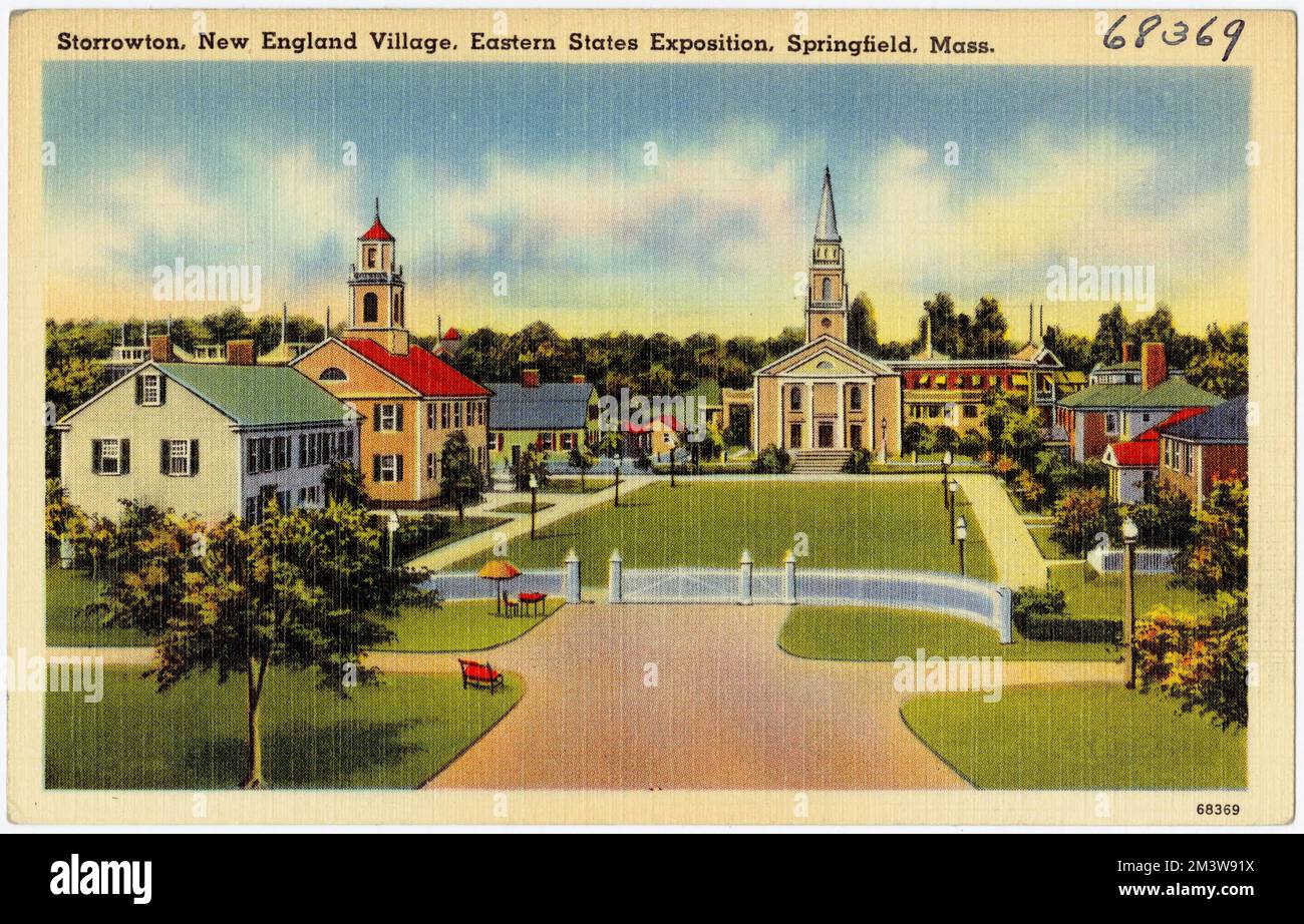 Storrowton, New England Village, Eastern States Exposition, Springfield, Mass. , Gallerie e musei, Tichnor Brothers Collection, cartoline degli Stati Uniti Foto Stock