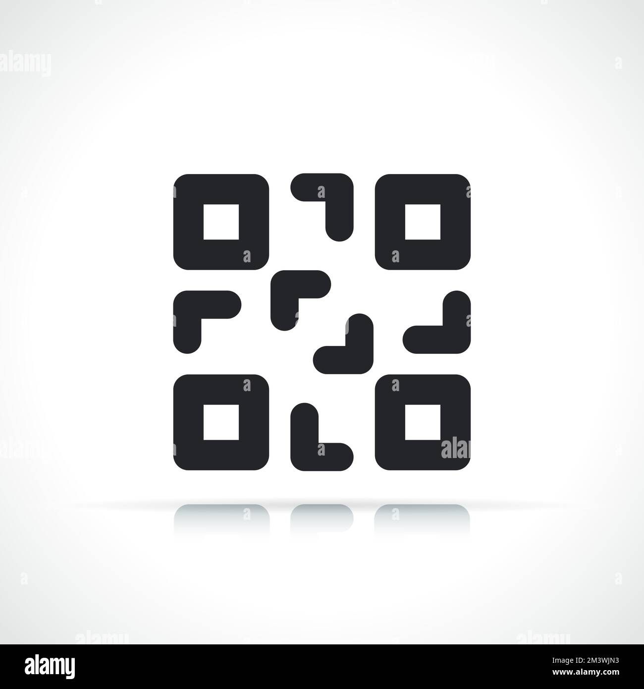 immagine del vettore di simboli icona codice qr Illustrazione Vettoriale