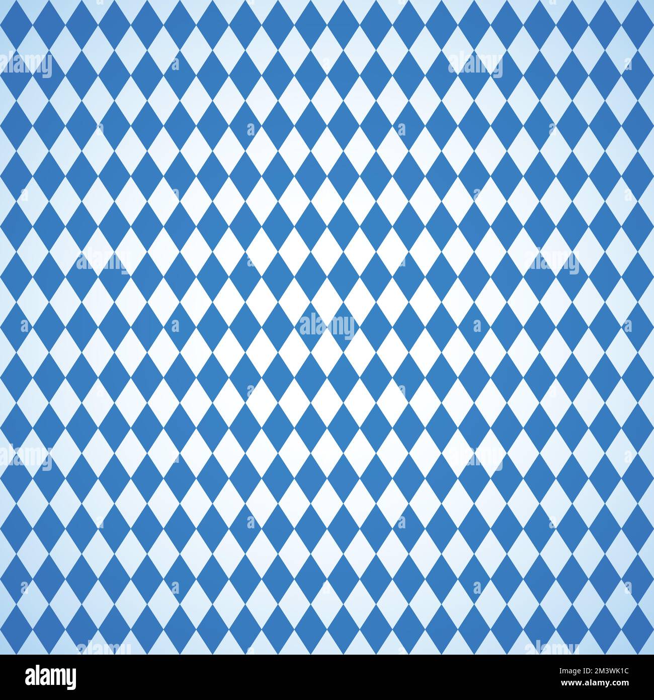 Uno sfondo trasparente a quadretti blu e bianco dell'Oktoberfest Illustrazione Vettoriale