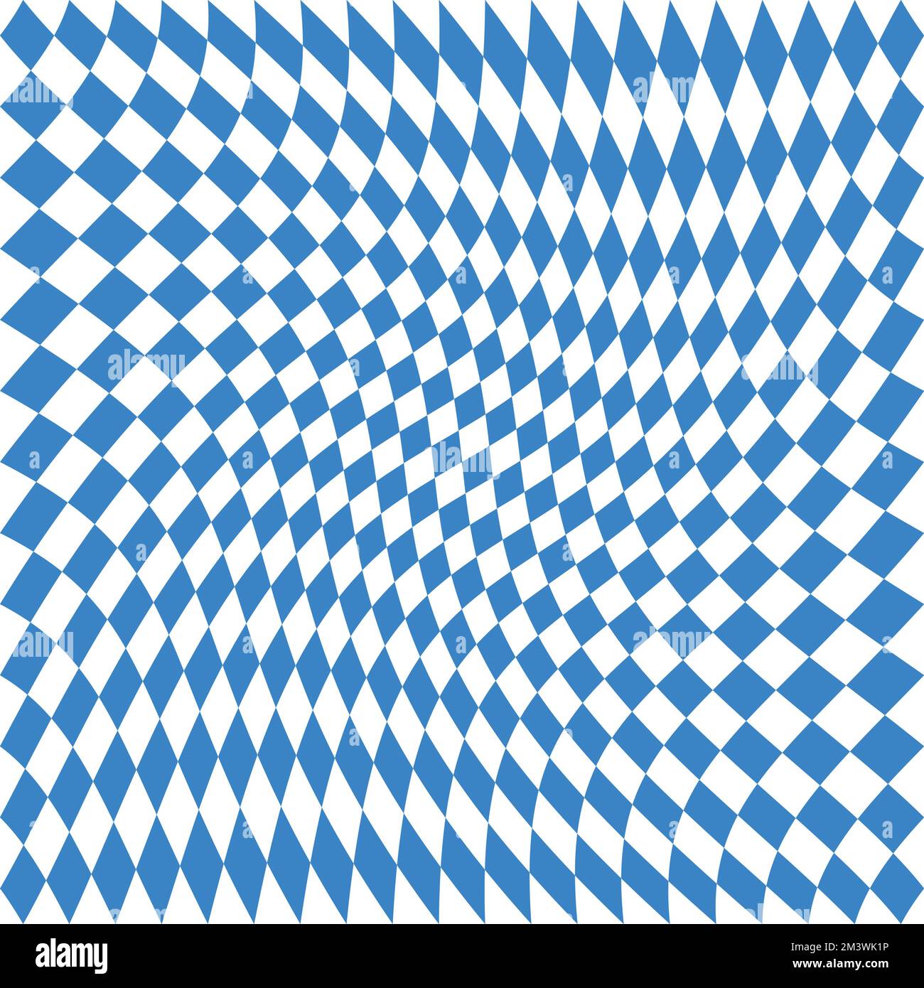 Uno sfondo a scacchi blu e bianco dell'Oktoberfest Illustrazione Vettoriale