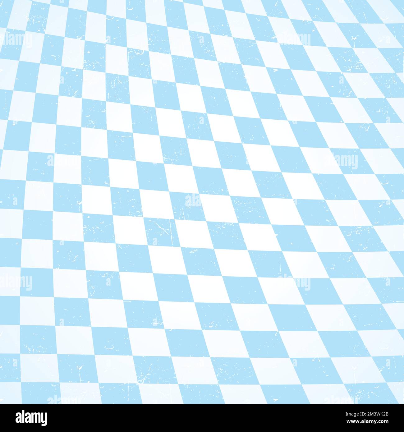 Uno sfondo a scacchi bianco e azzurro dell'Oktoberfest Illustrazione Vettoriale