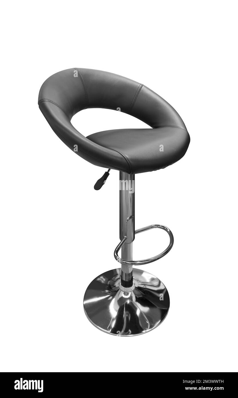 Moderna sedia bar vicino uno isolato su uno sfondo bianco. Con tracciato di ritaglio Foto Stock