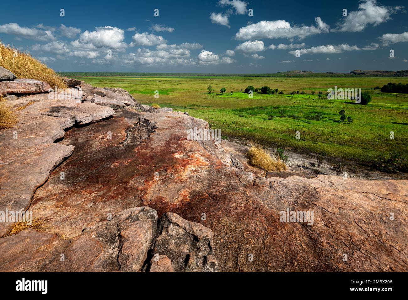 Ubirr Rock nel Parco Nazionale di Kakadu, patrimonio mondiale dell'umanità. Foto Stock