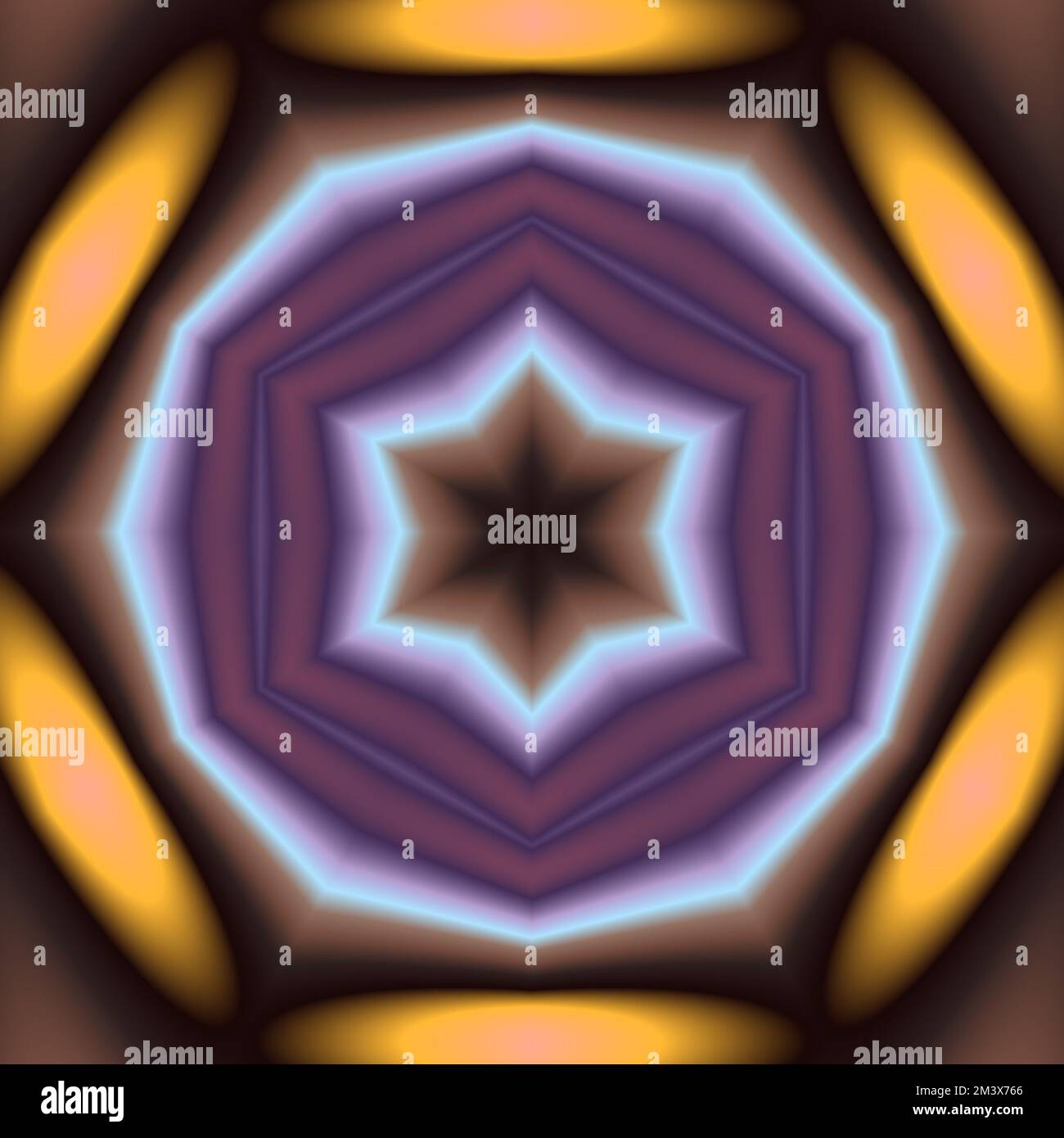 mandala arte vintage bianco e nero, antico indiano vedic background design artistico lavoro, vecchia pittura texture con molteplici forme matematiche Foto Stock