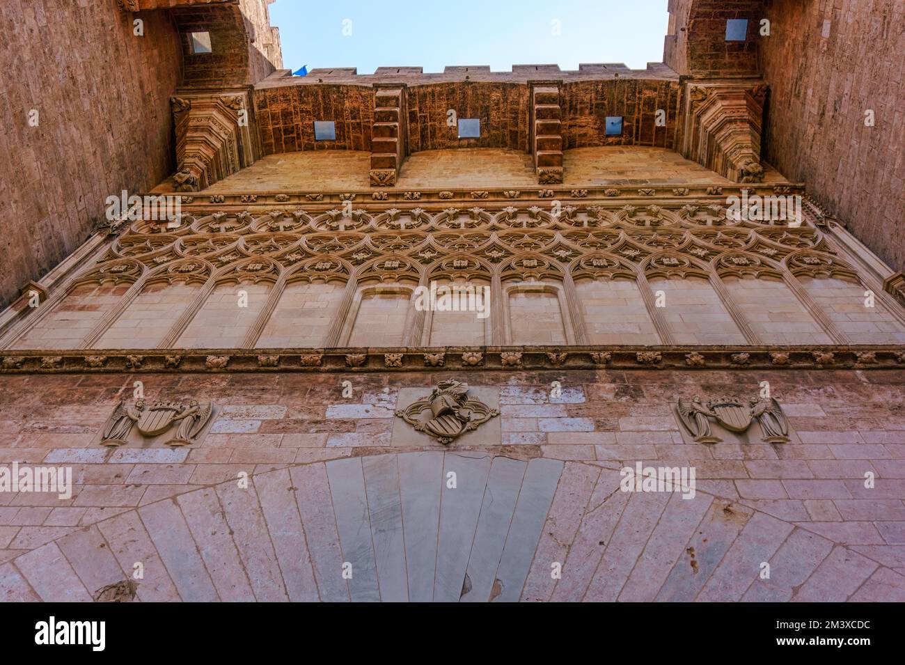 Torres de Serranos a Valencia, Spagna Foto Stock