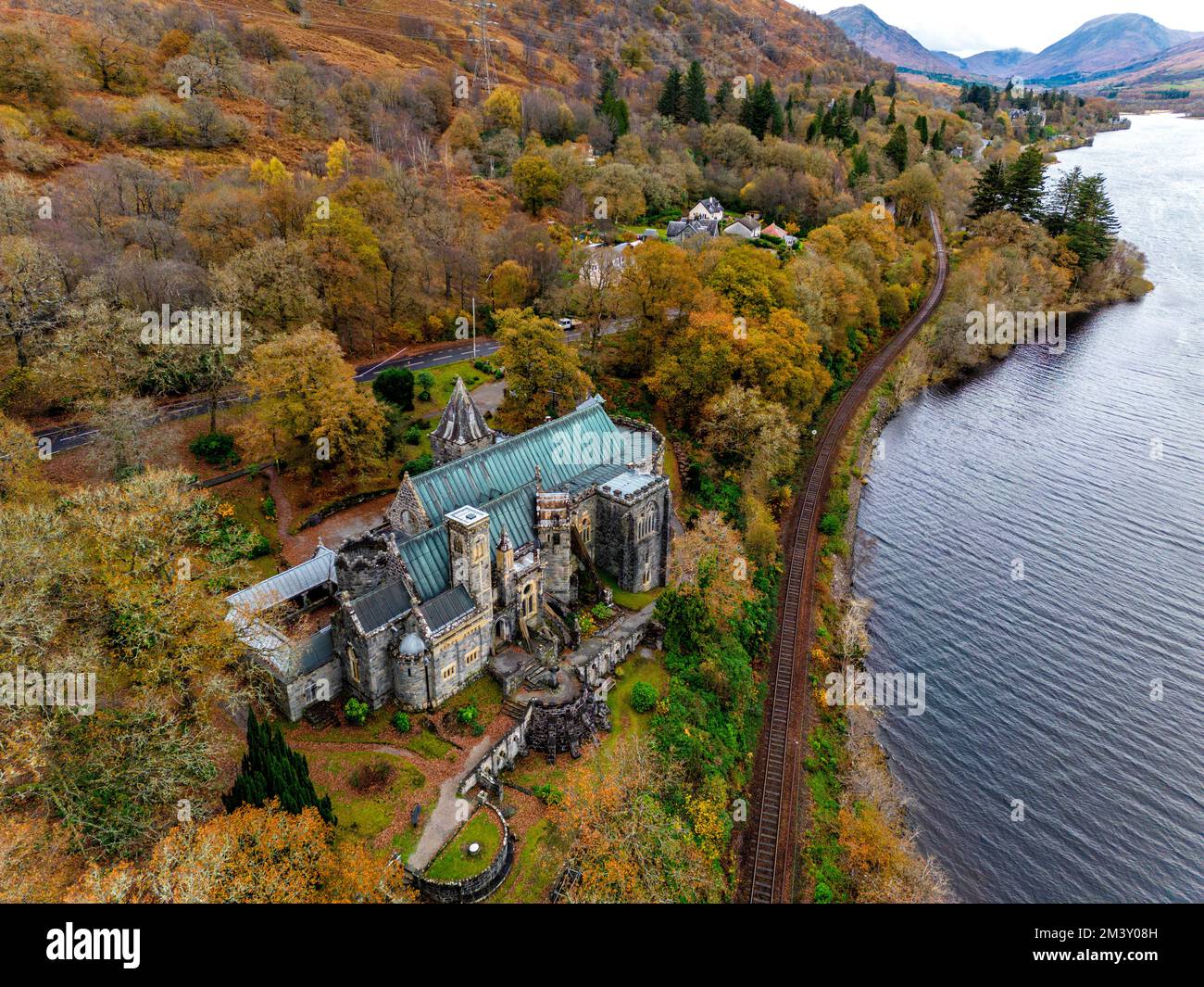 St Conan’s Kirk, Loch Awe, Dalmally, Argyll, Scozia, REGNO UNITO Foto Stock