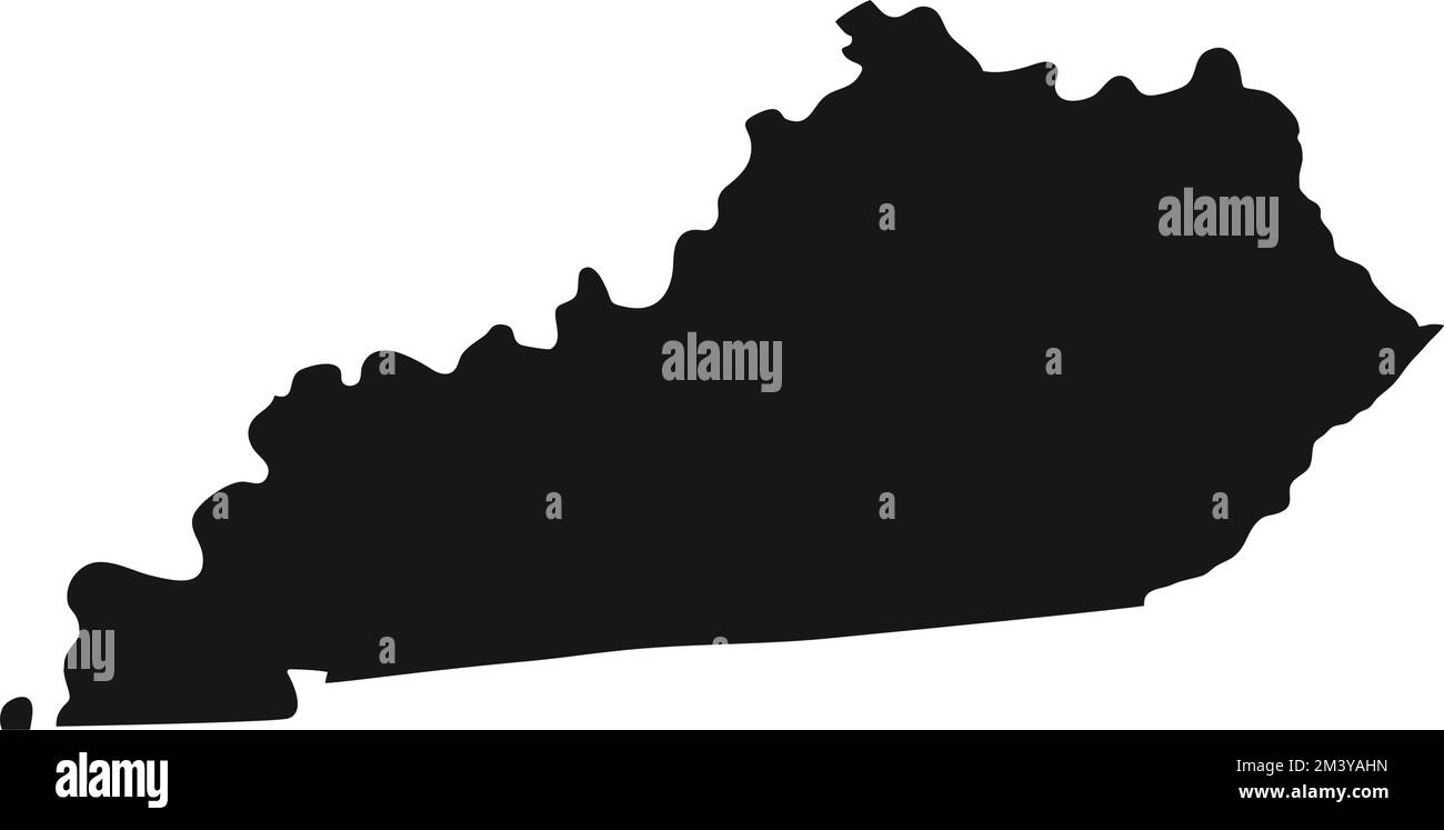 Sagoma del confine dello stato del Kentucky. Illustrazione Vettoriale