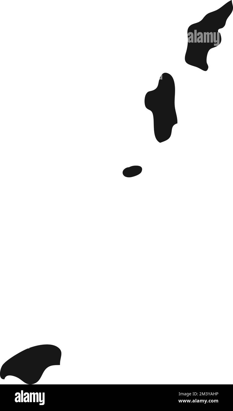 Sagoma semplificata del confine delle Isole Marianne Settentrionali. Illustrazione Vettoriale