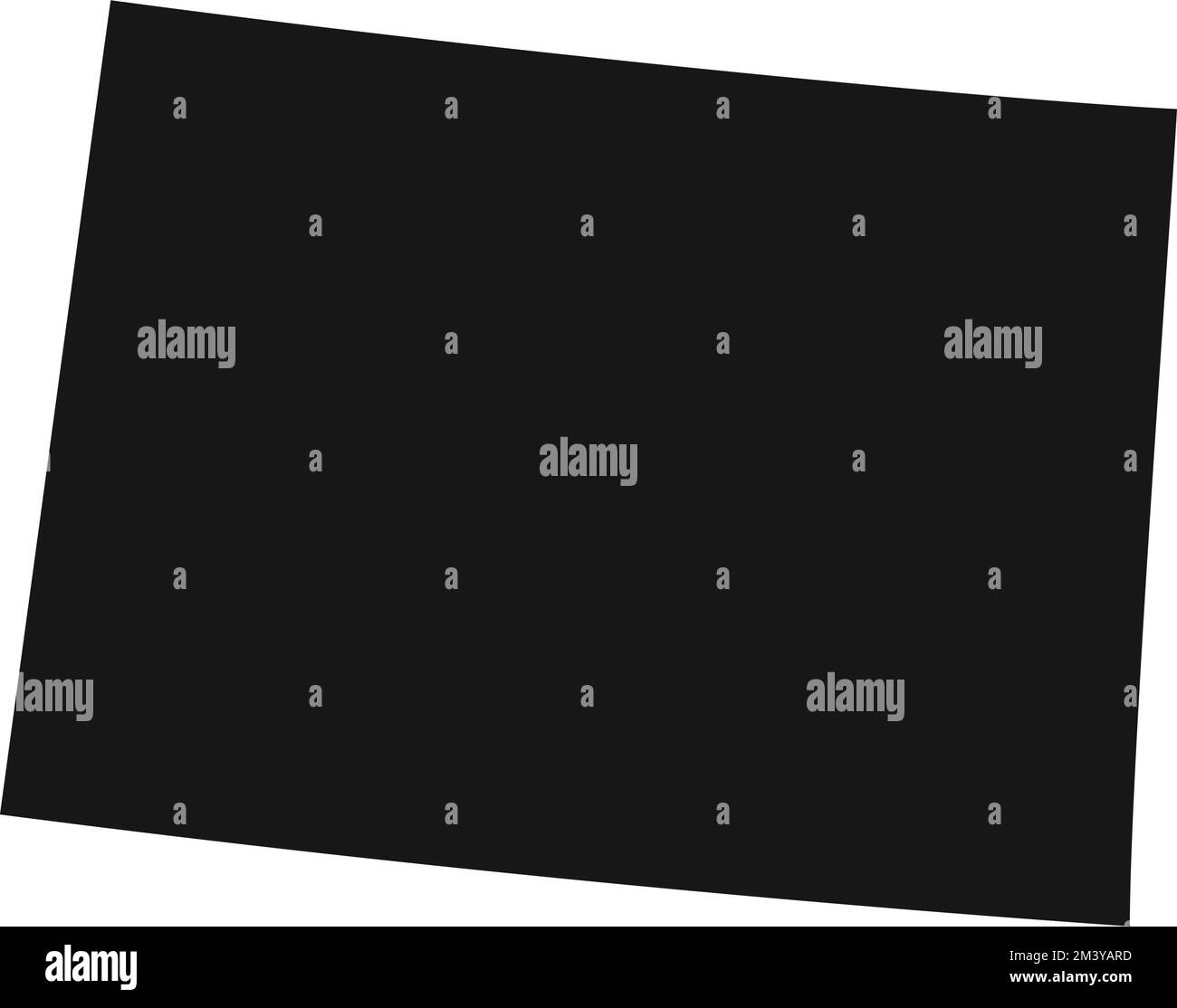Silhouette del confine dello stato del Colorado. Illustrazione Vettoriale